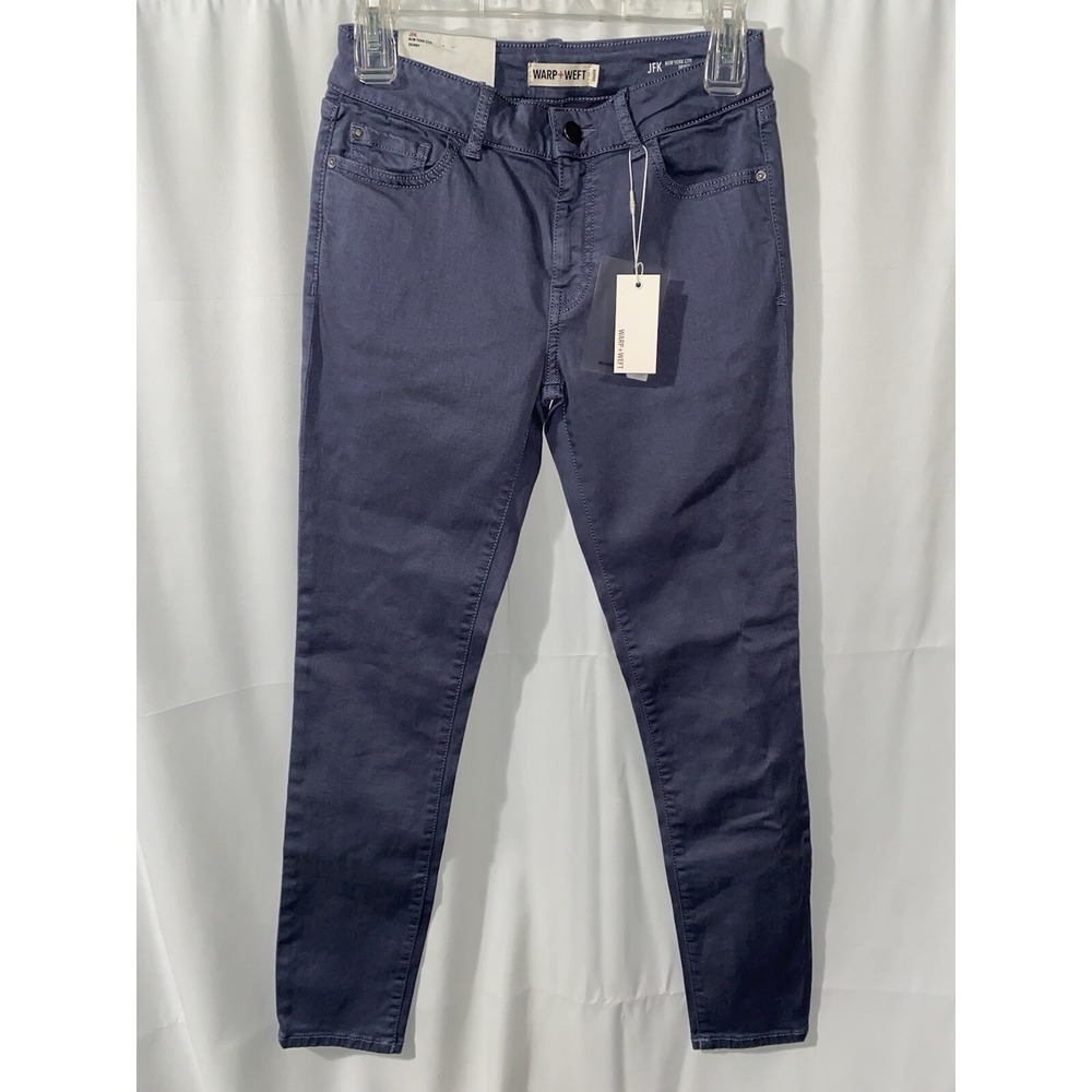 Warp+Weft Women's JFK Skinny Pants Blue 26x28 NWT